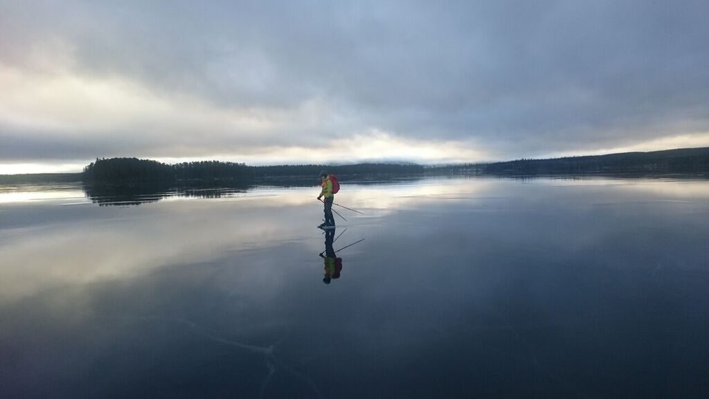 Långfärdsskridskor i naturen